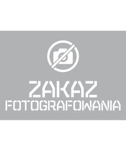Szablon malarski zakaz fotografowania