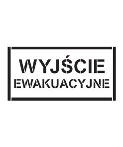 Alternative view of Szablon WYJŚCIE EWAKUACYJNE AA001- 94x47cm