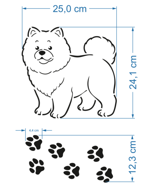 Alternative view of Piesek Chow Chow - aplikacja 30x48cm