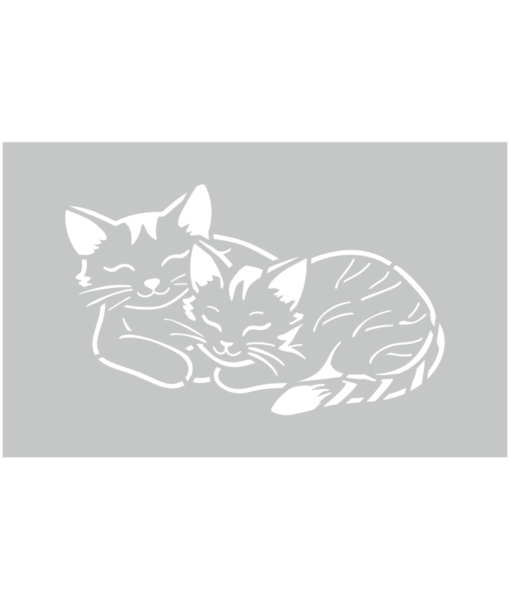 Dwa kotki - aplikacja 30x48cm