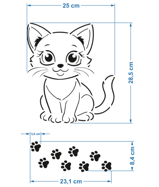 Alternative view of Kotek - aplikacja 30x48cm