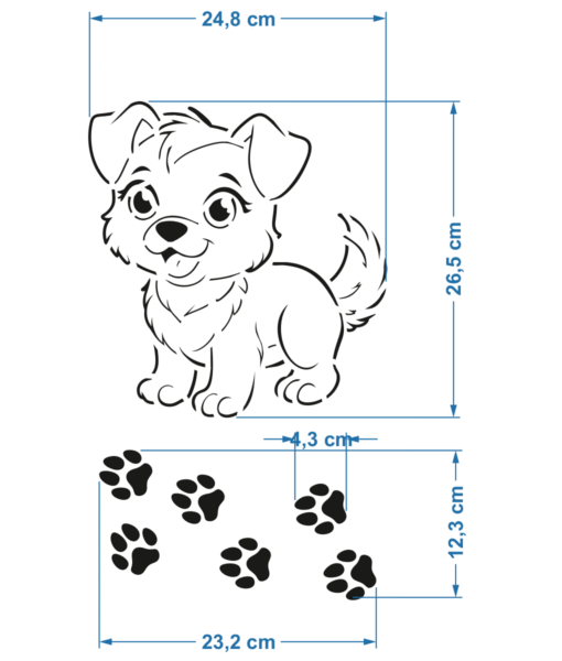Alternative view of Piesek - aplikacja 30x48cm