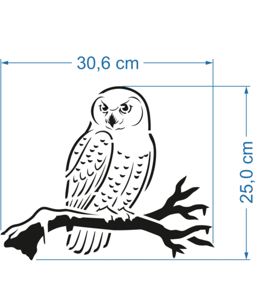 Alternative view of Sowa - aplikacja 30x48cm