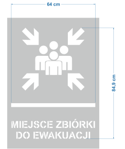 Miejsce zbiórki do ewakuacji - 64x84,9cm