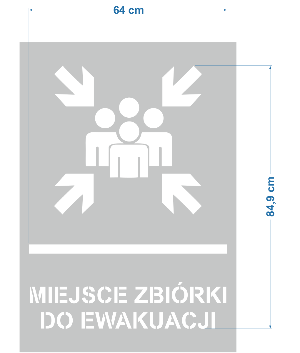 Miejsce zbiórki do ewakuacji – 64×84,9cm