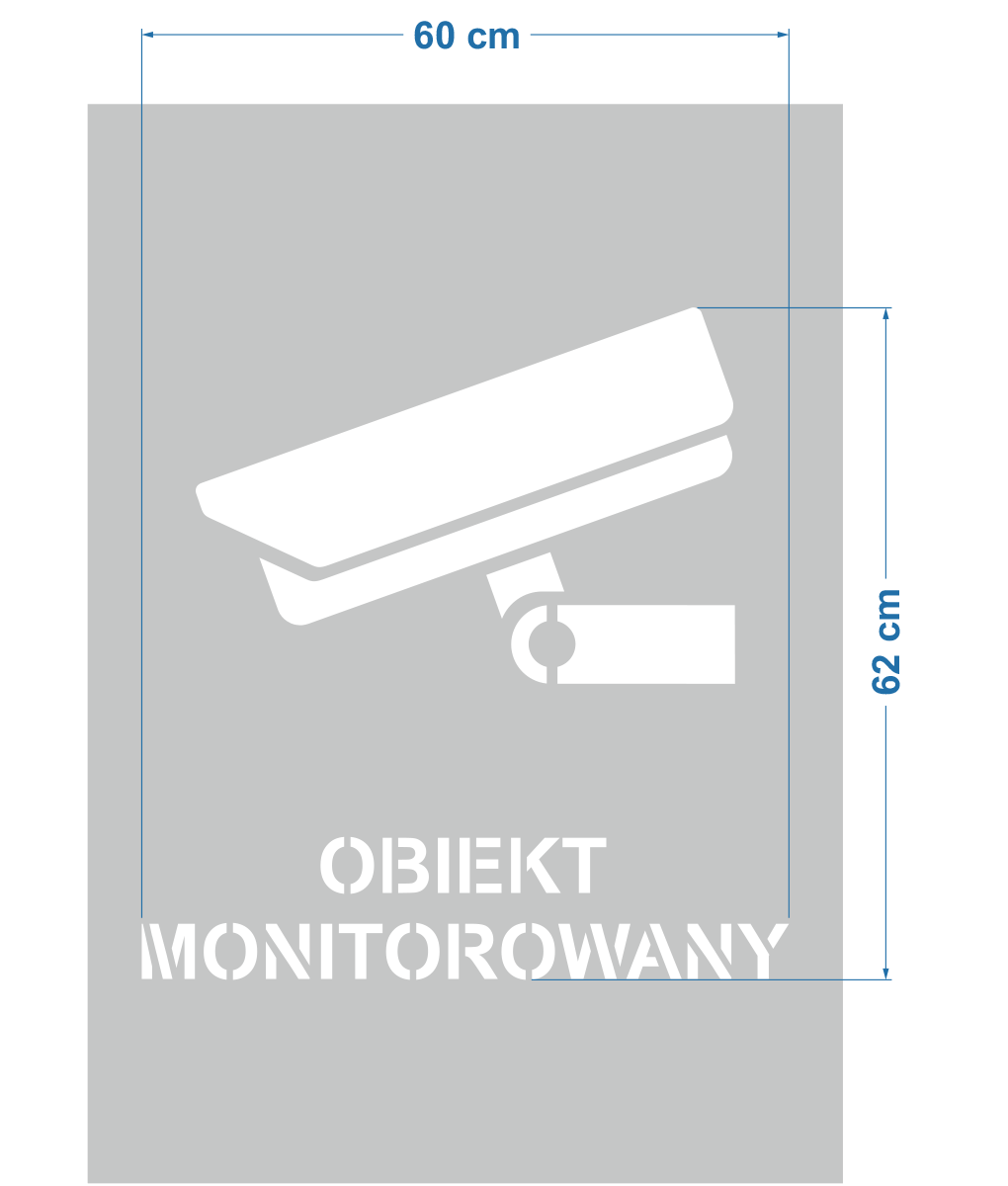 Obiekt monitorowany – 60x62cm